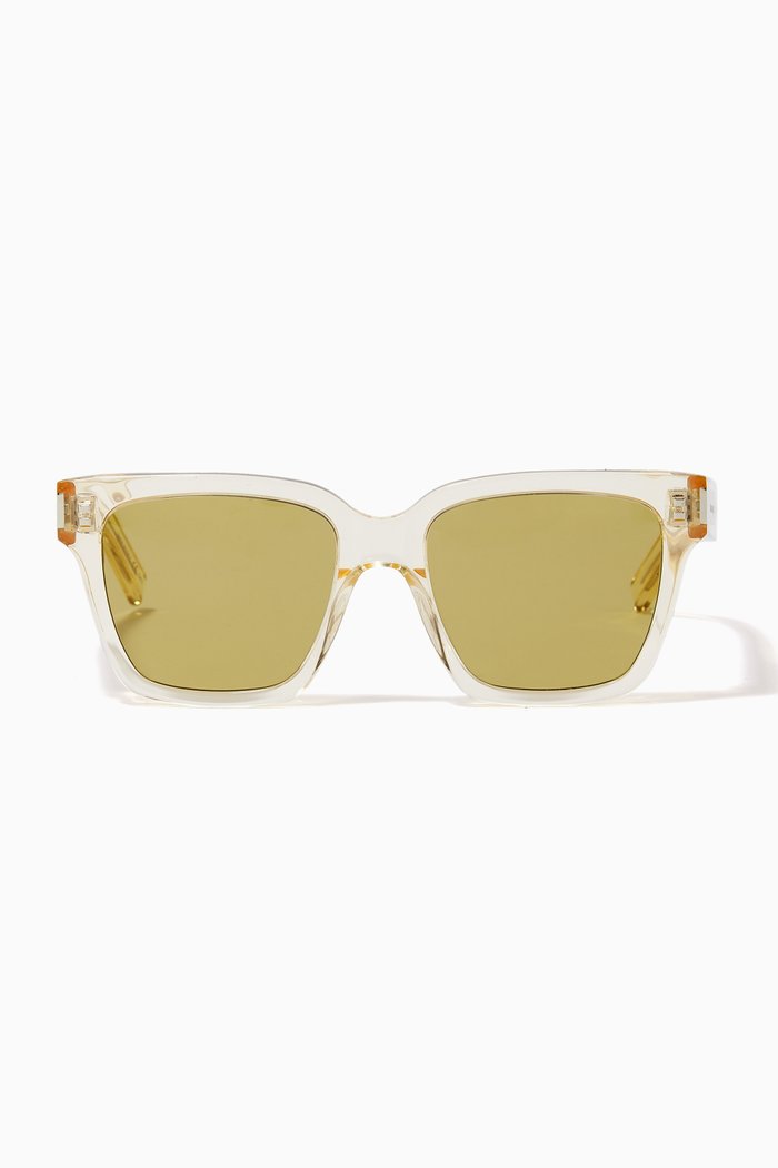 

D-frame Sunglasses in Acetate, Yellow