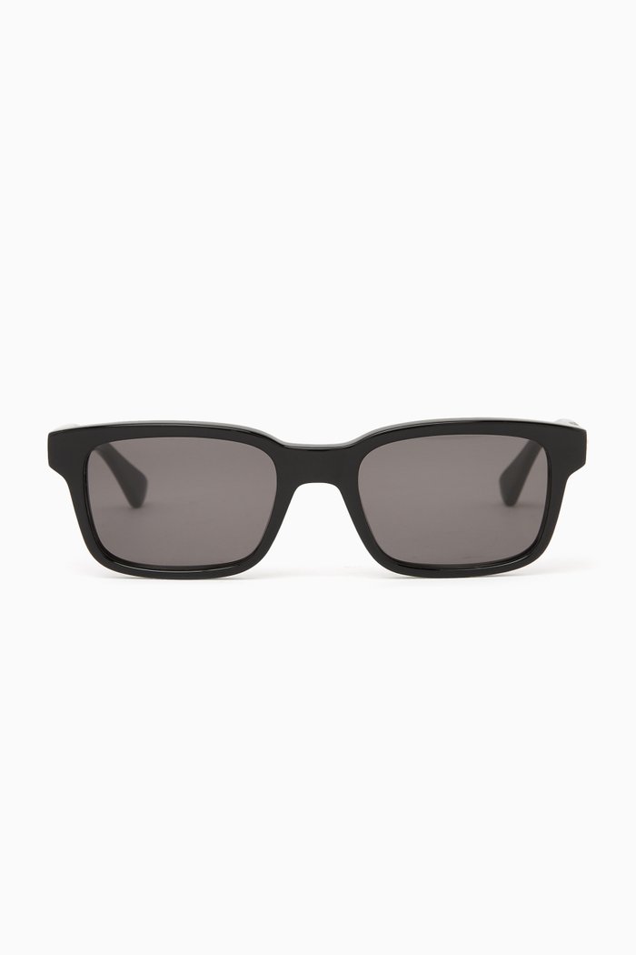 

Rectangular Sunglasses in Acetate, Black