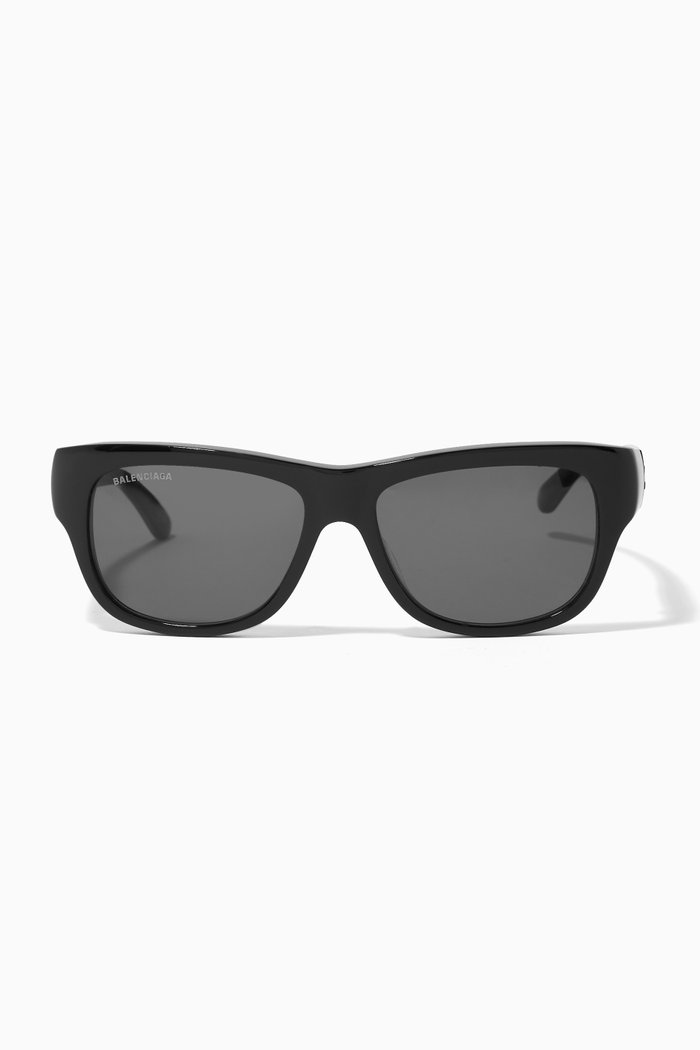 

Rectangle Sunglasses in Nylon, Black