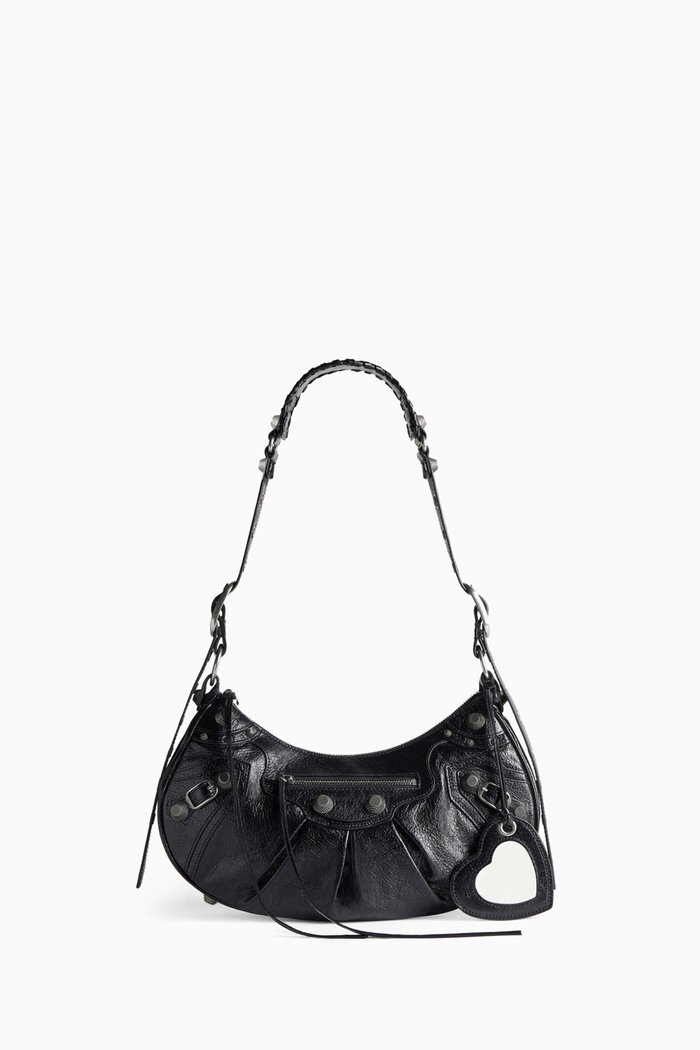 

Le Cagole Small Shoulder Bag in Arena Lambskin, Black