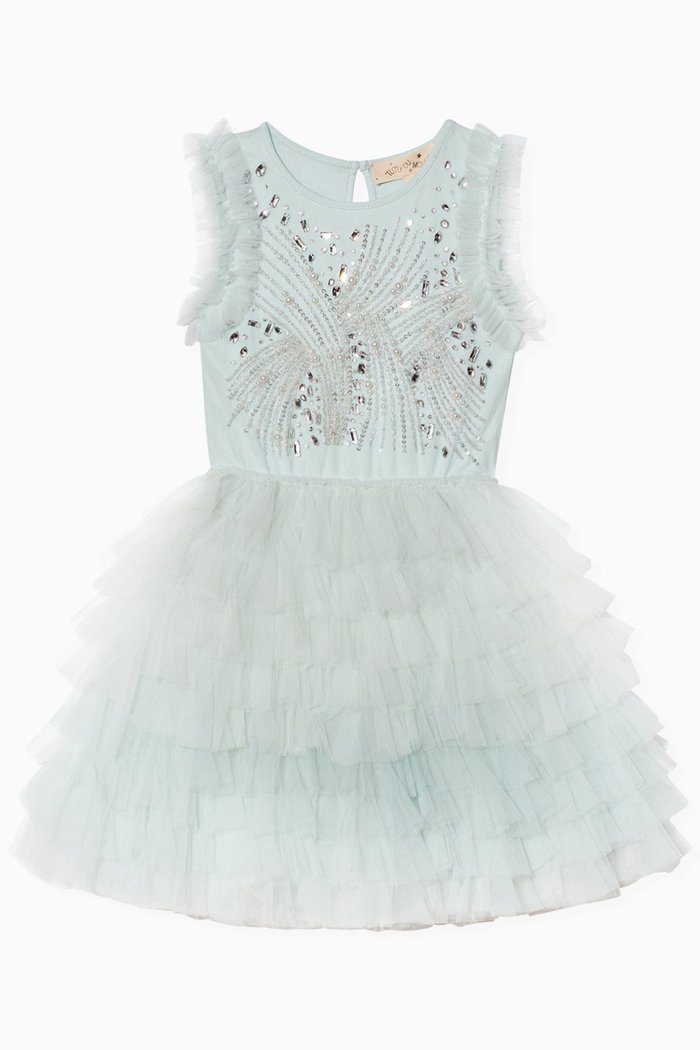 

Star Cluster Tutu Dress in Tulle, Blue
