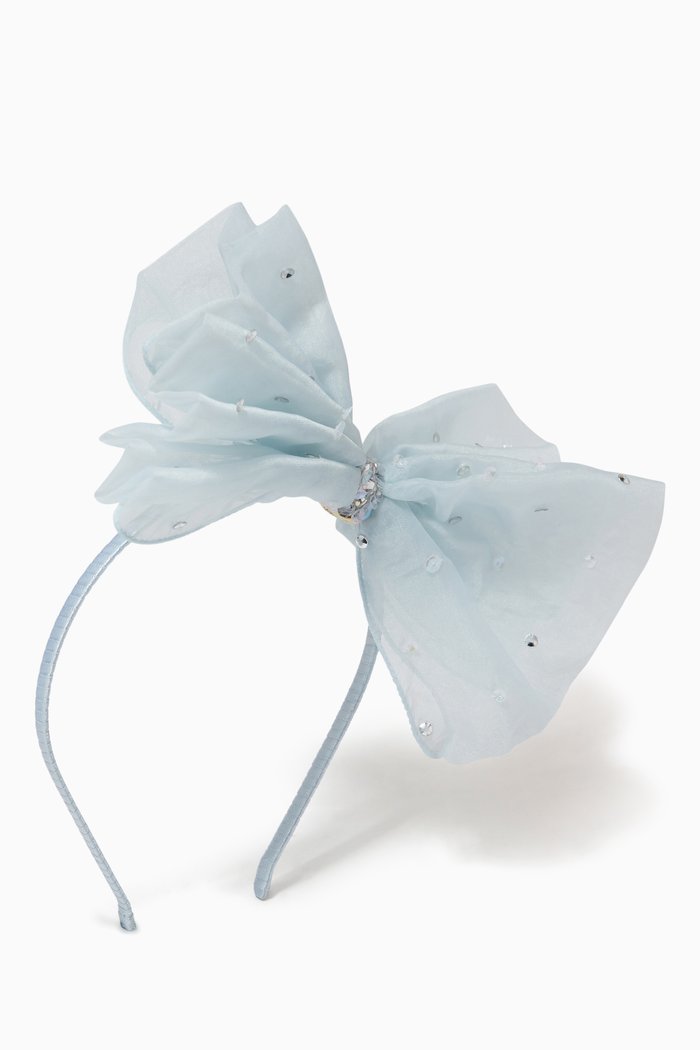 

Crystal Bow Headband, Blue