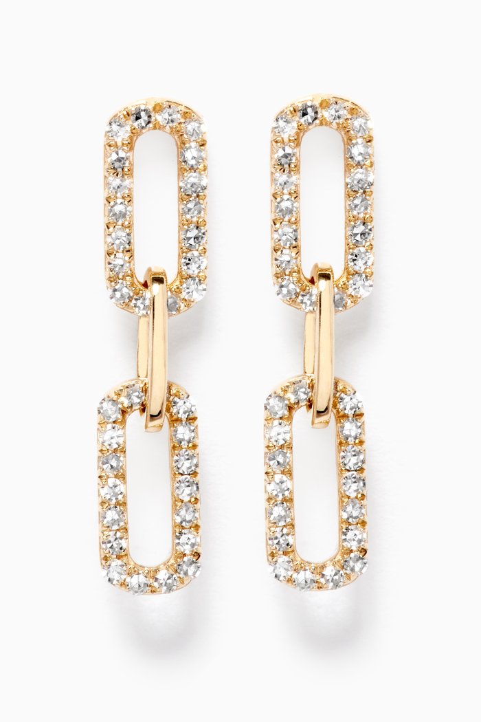 

Sparkle Chain Diamond Earrings in 10kt Yellow Gold
