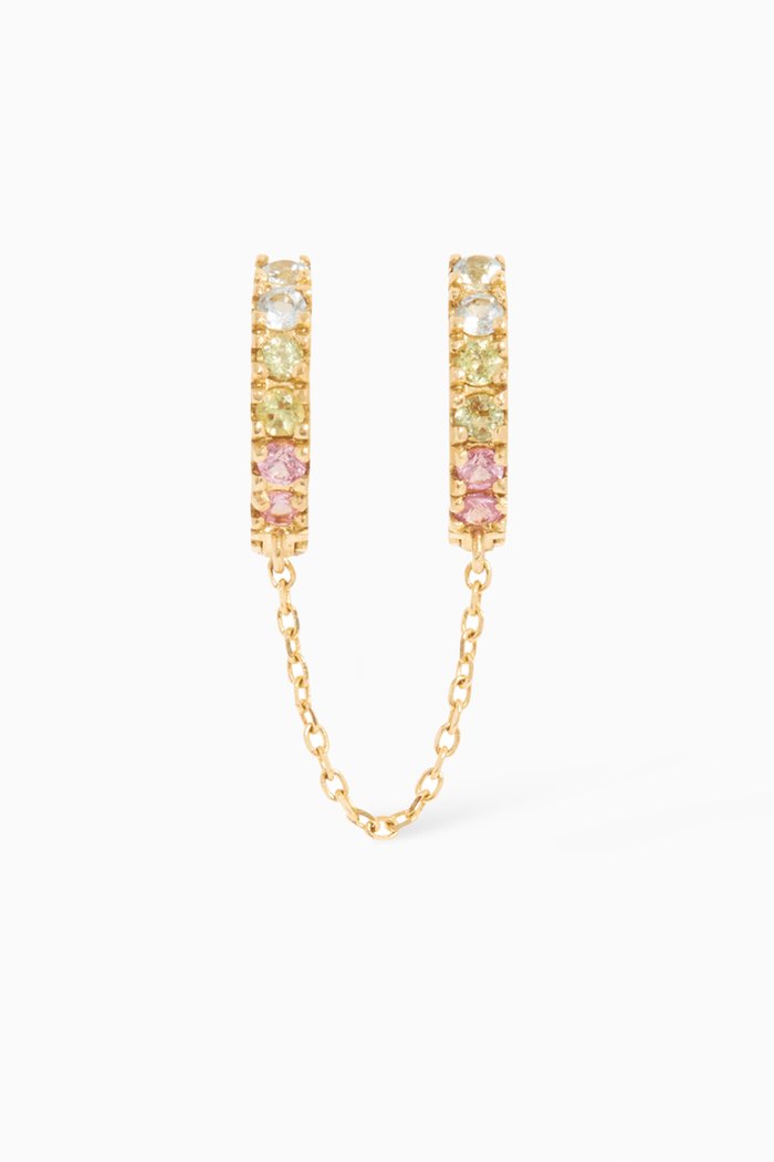 

Single Unicorn Double Huggie in 10kt Yellow Gold