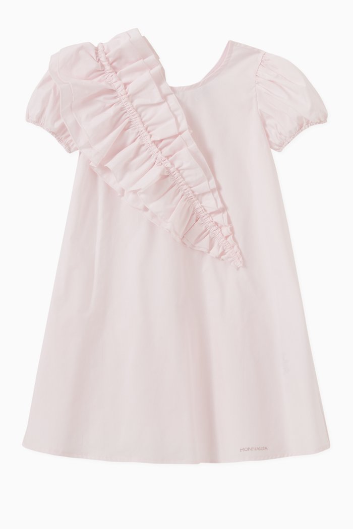 

Ruffled Dress in Cotton, Pink