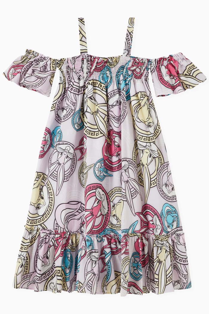 

Looney Tunes Wide Strap Dress in Muslin, Purple