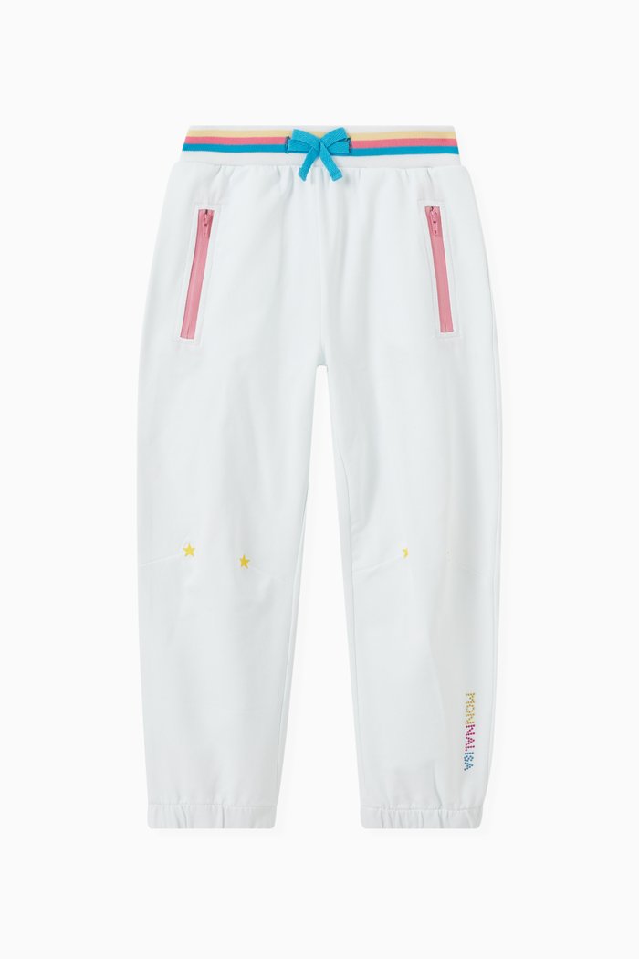 

Contrast Sweatpants in Cotton, White