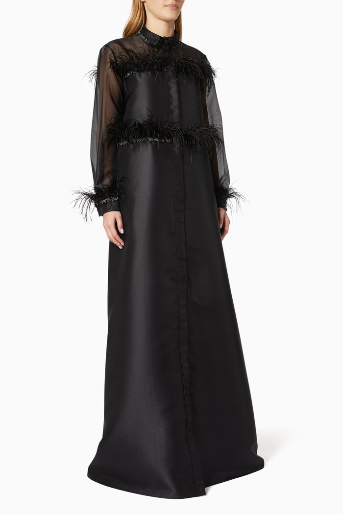 

Gunay Dress in Mikado, Black