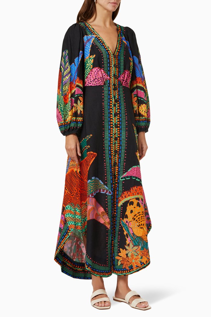 

Cool Leopards Maxi Dress in Viscose, Black