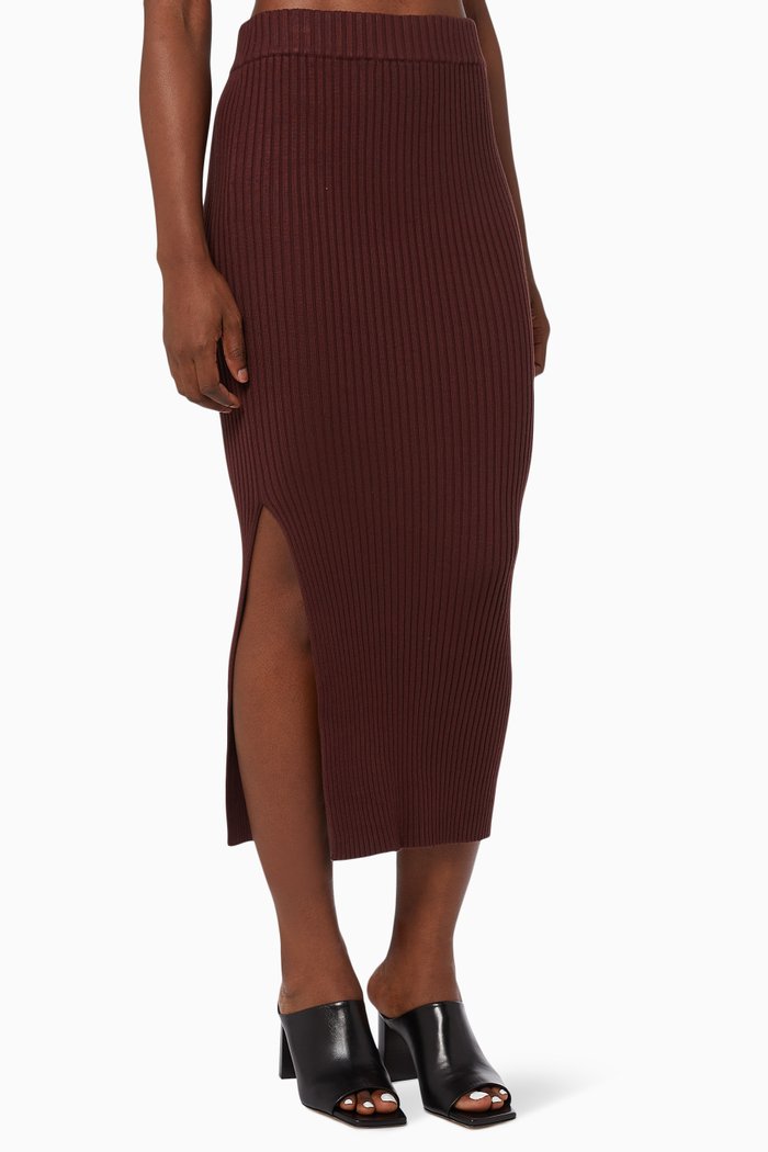 

Lynd Knit Midi Skirt, Brown