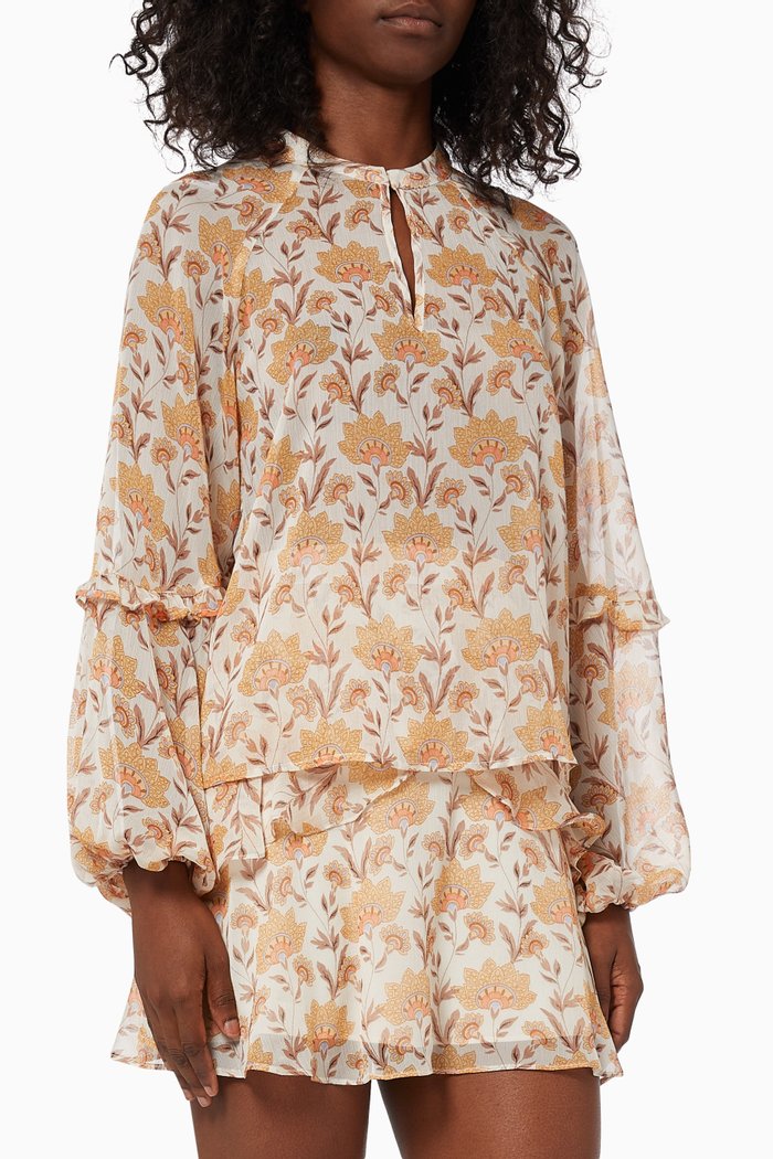 

Moyne Floral Top, Neutral