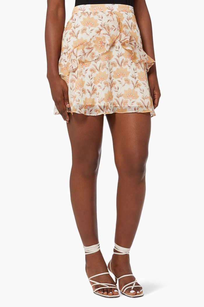 

Moyne Floral Skirt, Red
