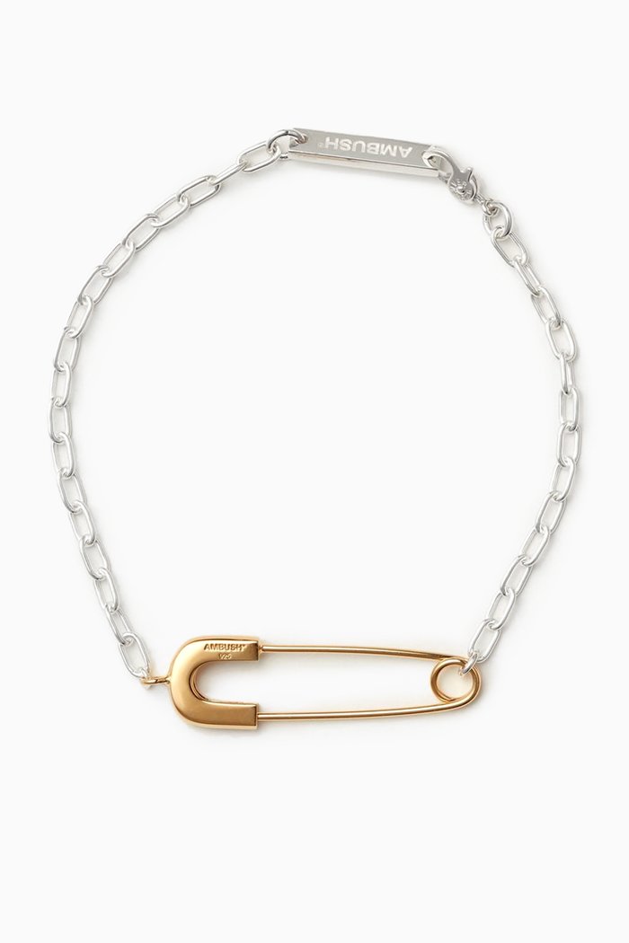 

Safety Pin Bracelet in Sterling Silver, Gold