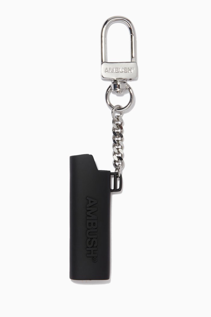 

Lighter Case Key Chain in Sterling Silver, Black