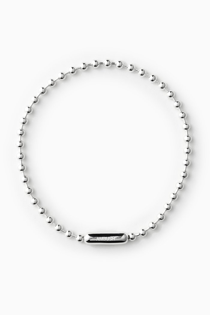 

Ball Chain Bracelet in Sterling Silver, Black