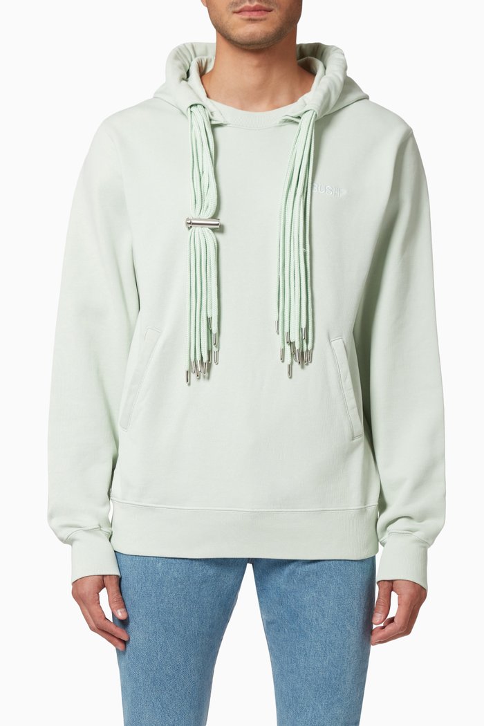 

Multi-cord Hoodie in Cotton Jersey, Green
