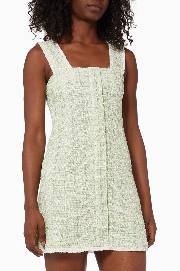 

Tweed Mini Dress, Green