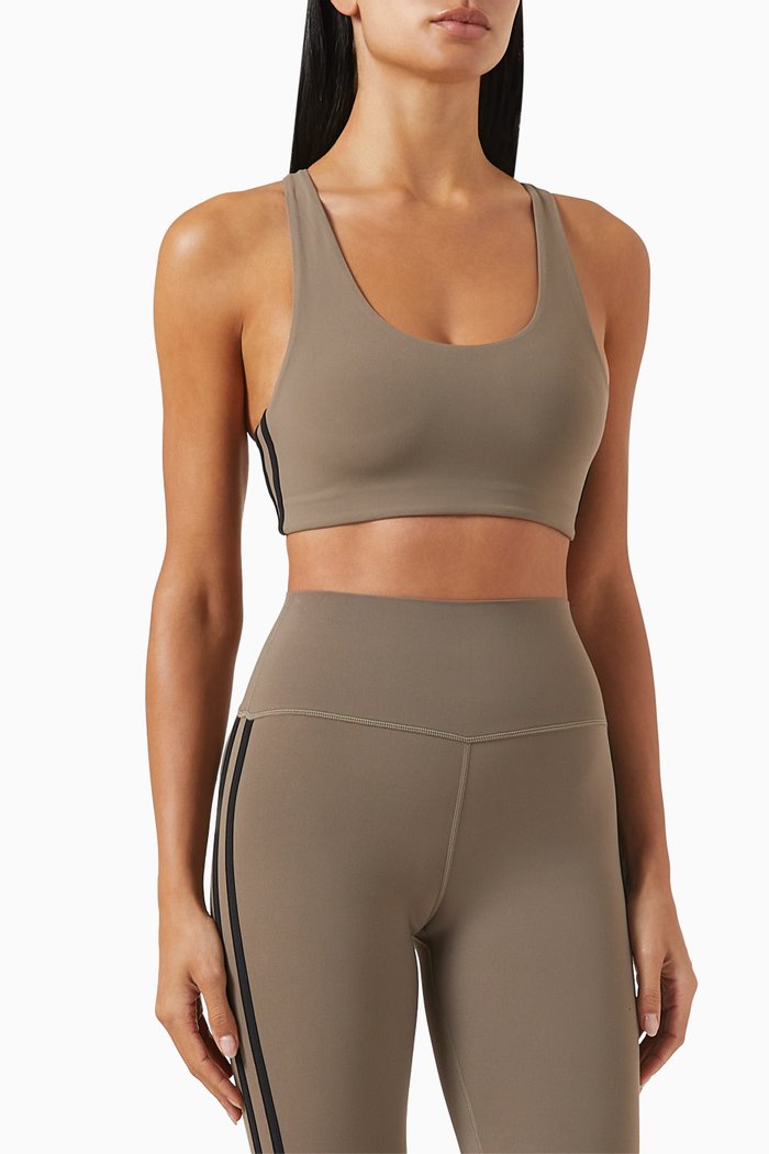 

Ella Airweight Sports Bra in Stretch Nylon, Brown