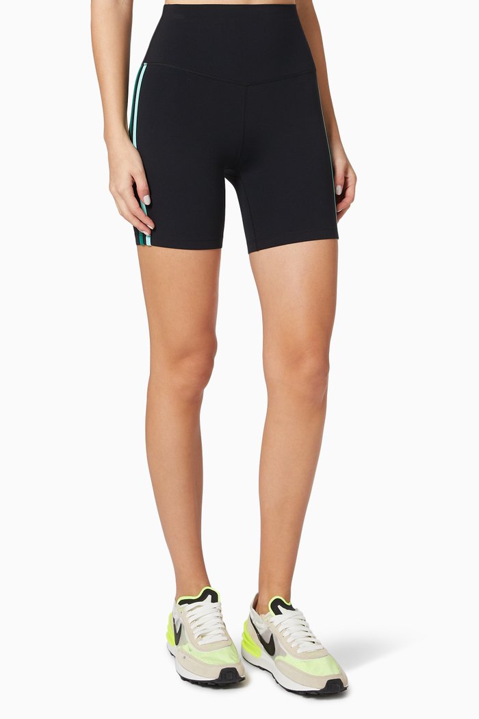 

Ella High-waisted Airweight Shorts in Stretch Nylon, Black