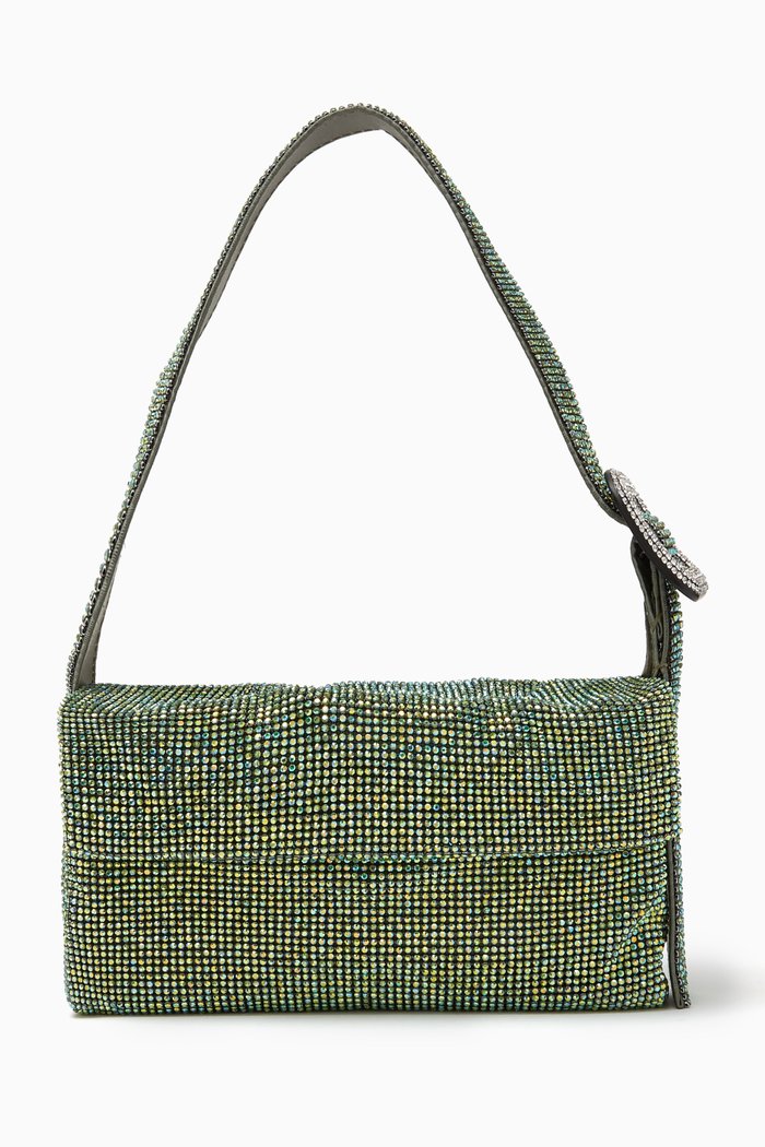 

Mini Vitty Mignon Shoulder Bag in Rhinestone Crystal Mesh, Green