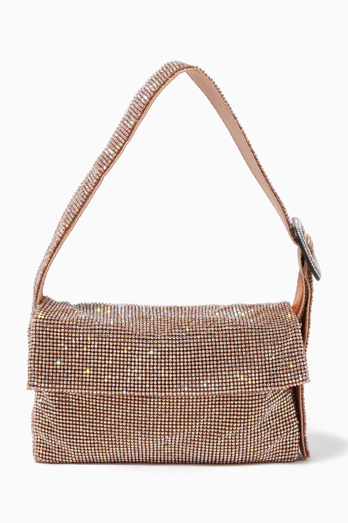 

Vitty La Mignon Shoulder Bag in Crystal Mesh Rhinestones, Neutral