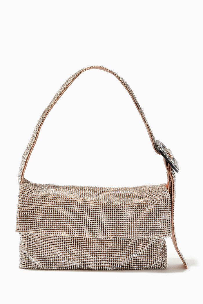 

Vitty Mignon Shoulder Bag in Crystal Mesh Rhinestones, Silver