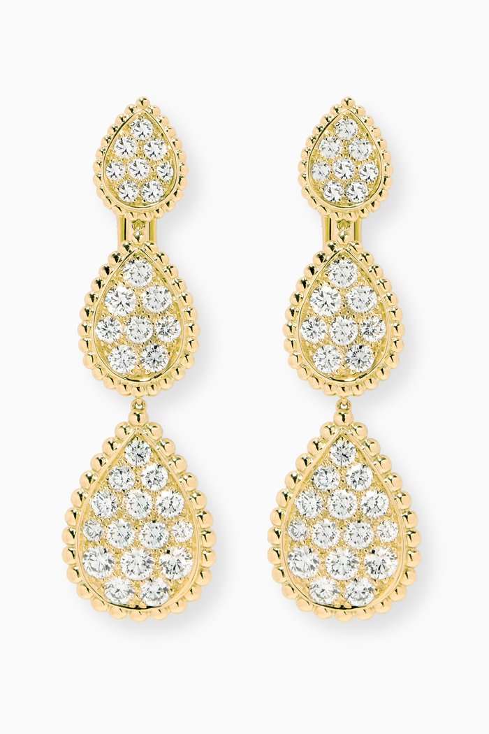 

Serpent Bohème S Motif Diamond Earrings in 18kt Yellow Gold