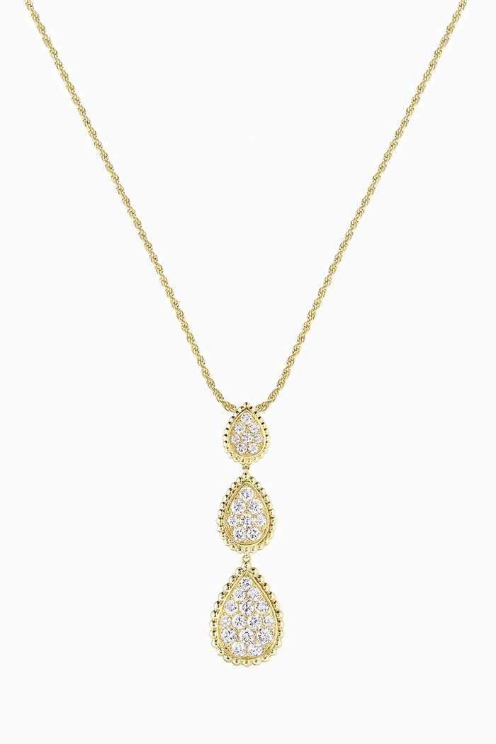 

Serpent Bohème Triple Motif Diamond Necklace in 18kt Yellow Gold