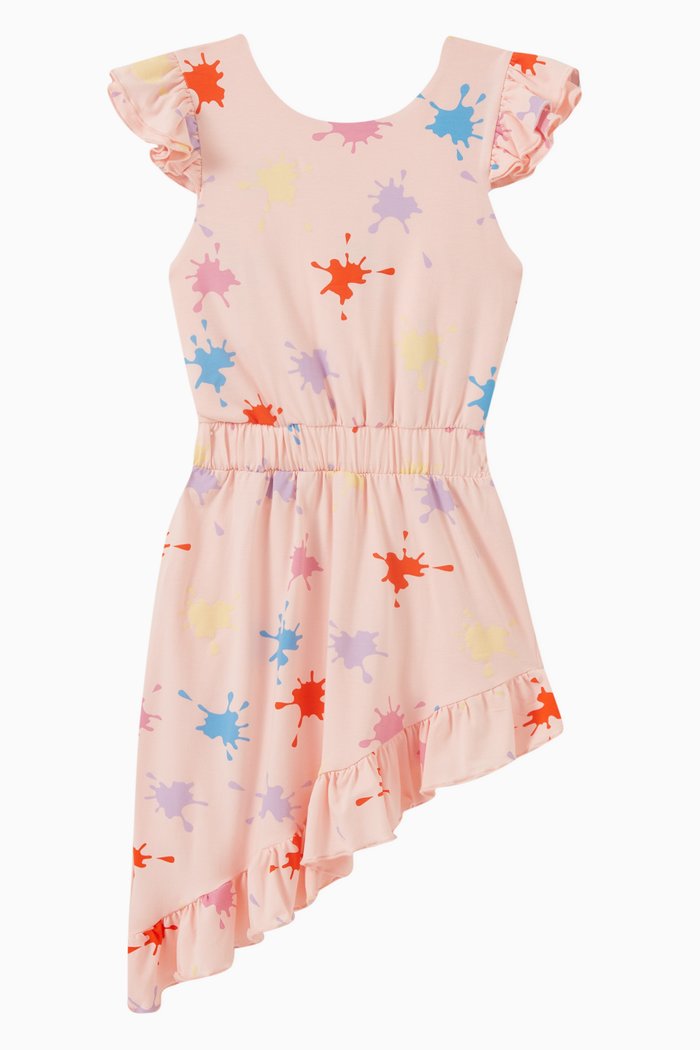 

Alia Paint Dress in Viscose, Pink