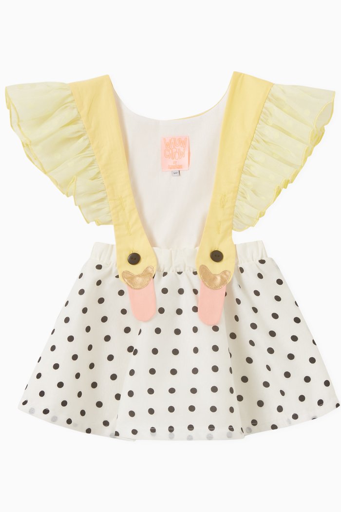 

Bird Girl Dot Dress in Fabric, Yellow