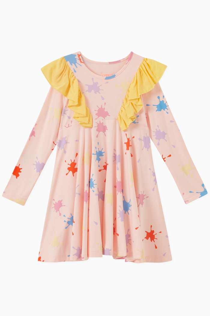 

Nyomi Paint Dress in Viscose, Pink