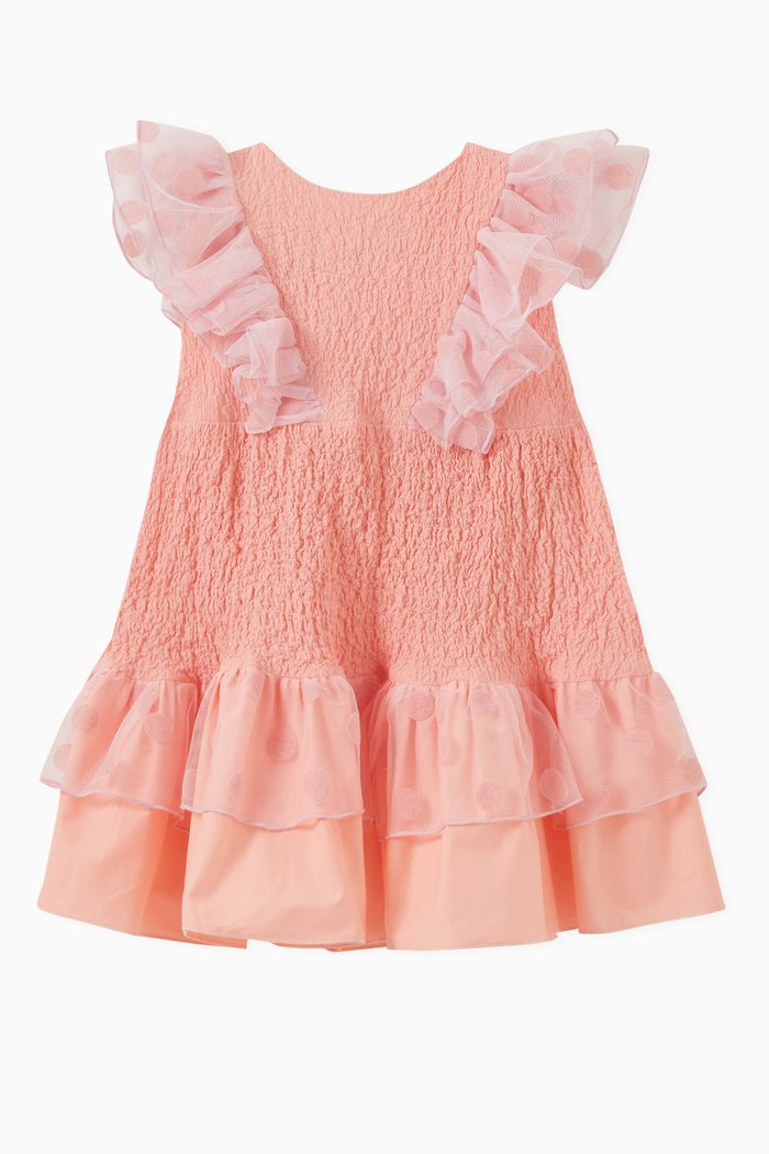 

Oline Woven Dress in Viscose, Pink