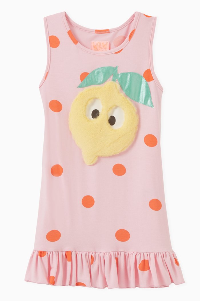 

Roberta Limone Polka Dress in Viscose, Pink