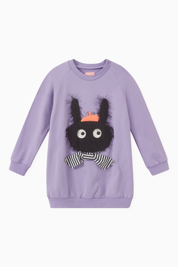 

Tuxen Rabbit Dress in Organic Cotton, Purple
