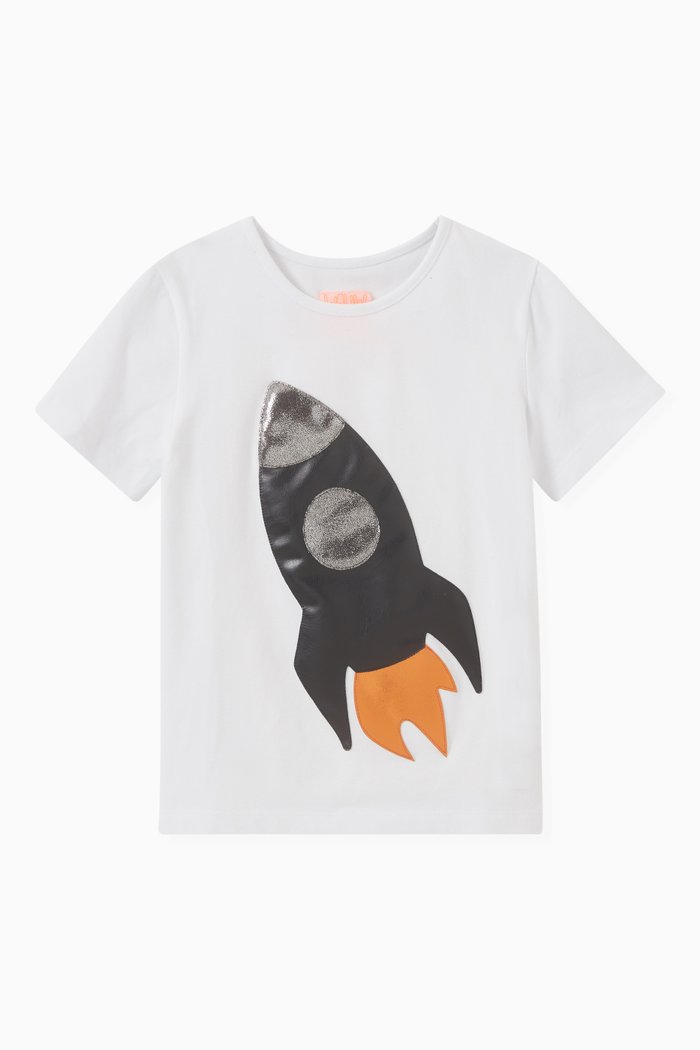 To The Moon T-shirt in Organic Cotton, White