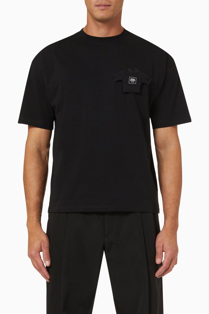 Miniature Box Logo T-shirt in Cotton Jersey, Black