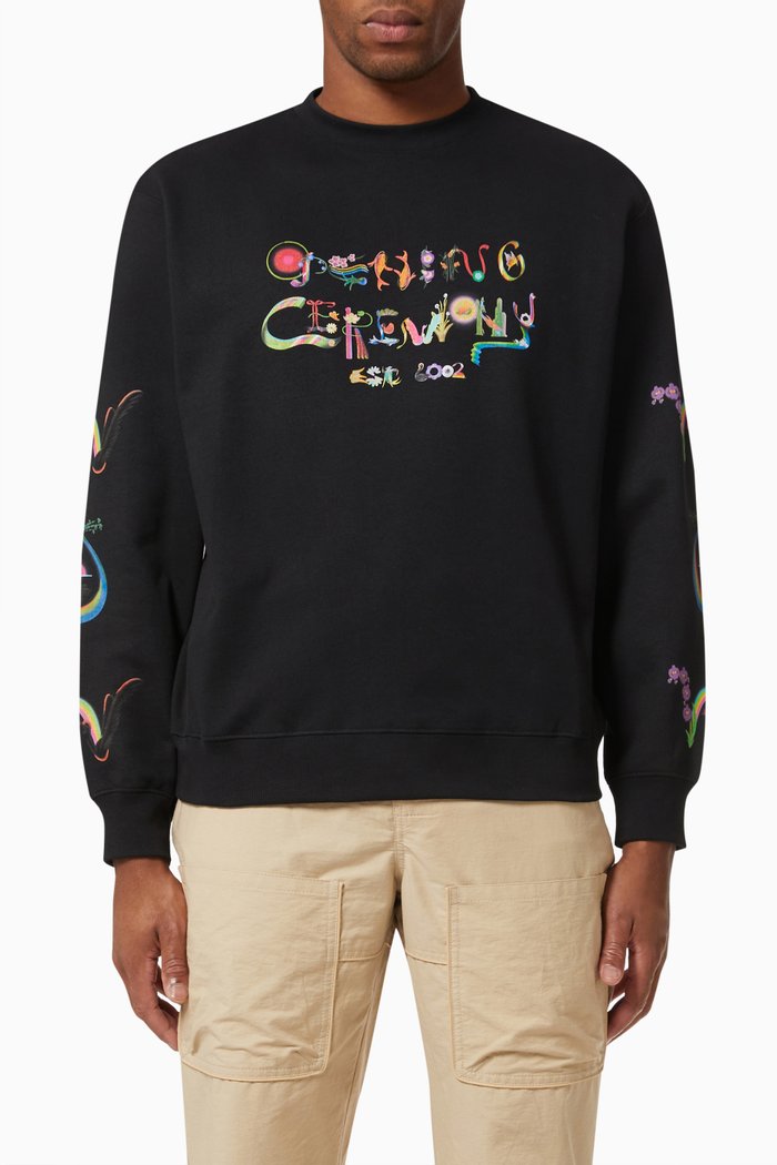 

Name Painting Sweatshirt in Cotton, Black