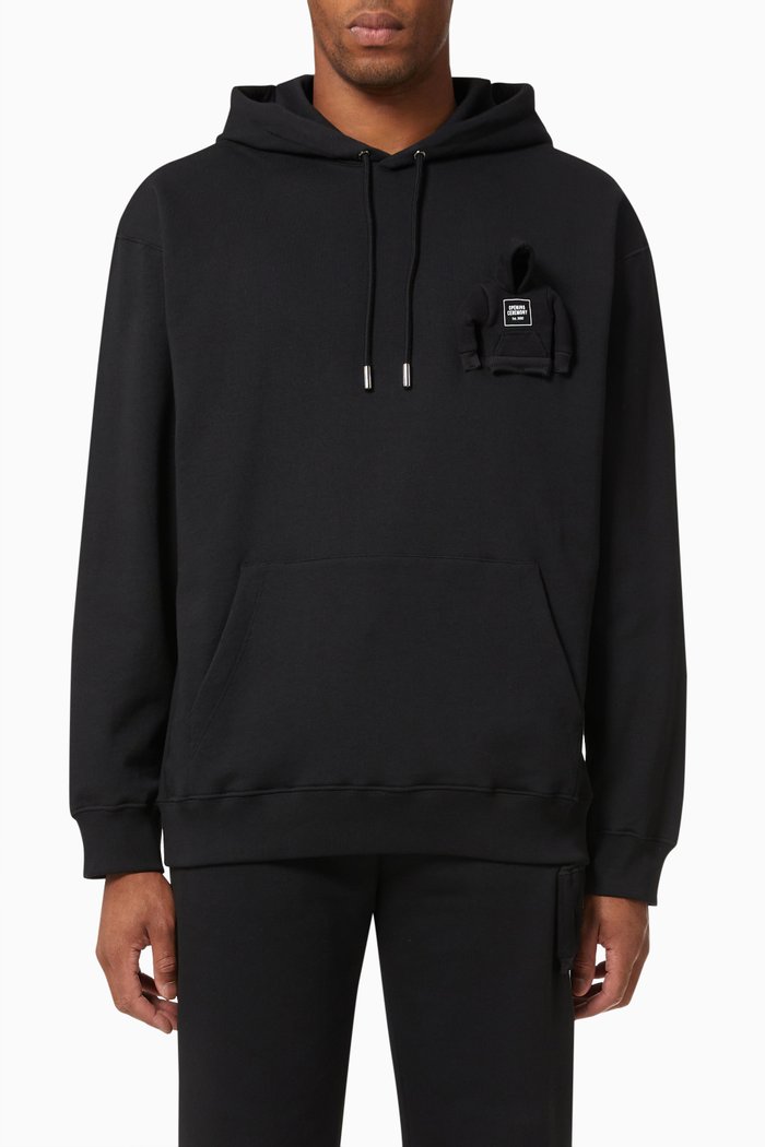 

Box Logo Hoodie in Cotton, Black