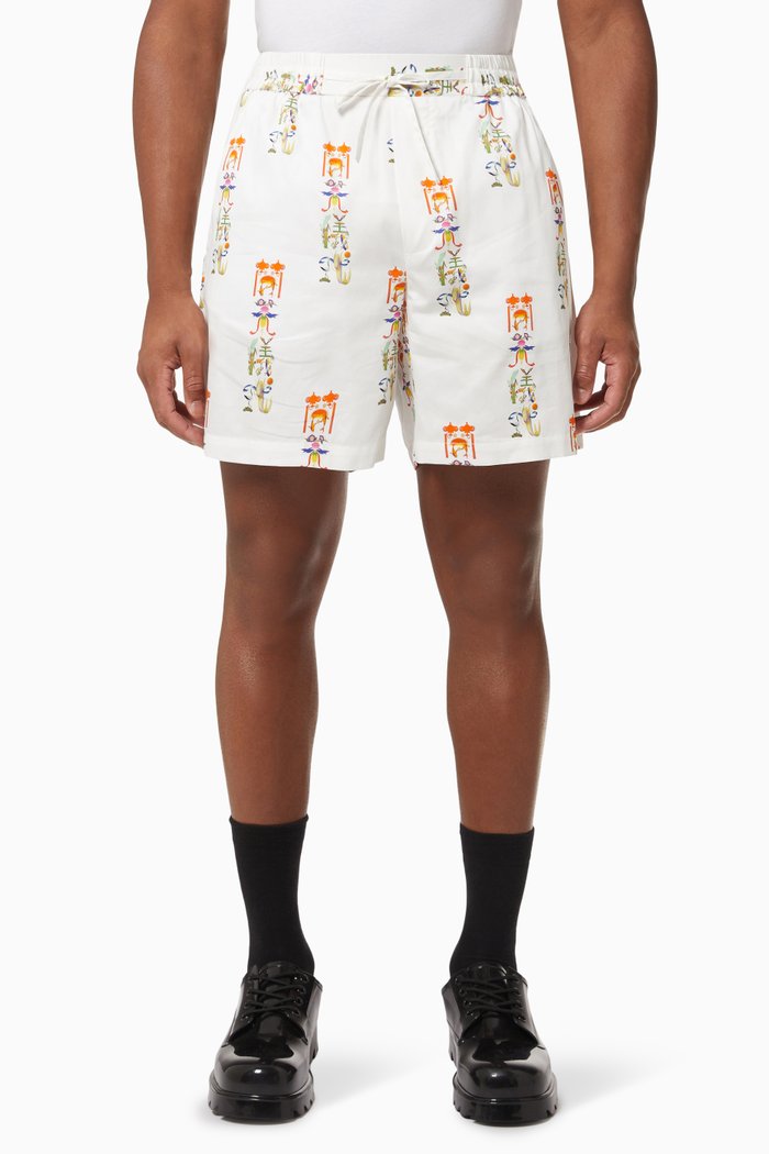 Chinese Shorts in Cotton, White