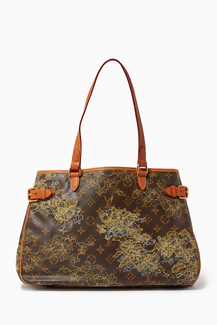 

Dentelle Batignolles Tote Bag in Monogram Canvas & Lace, Brown
