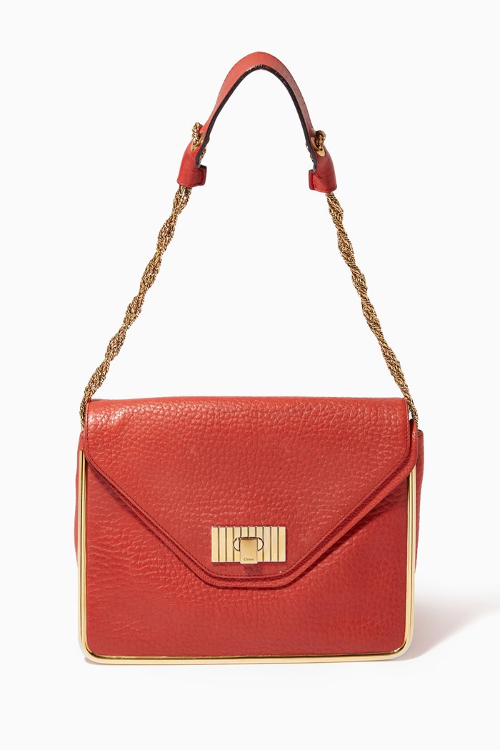 

Small Sally Shoulder Bag in Leather, Red