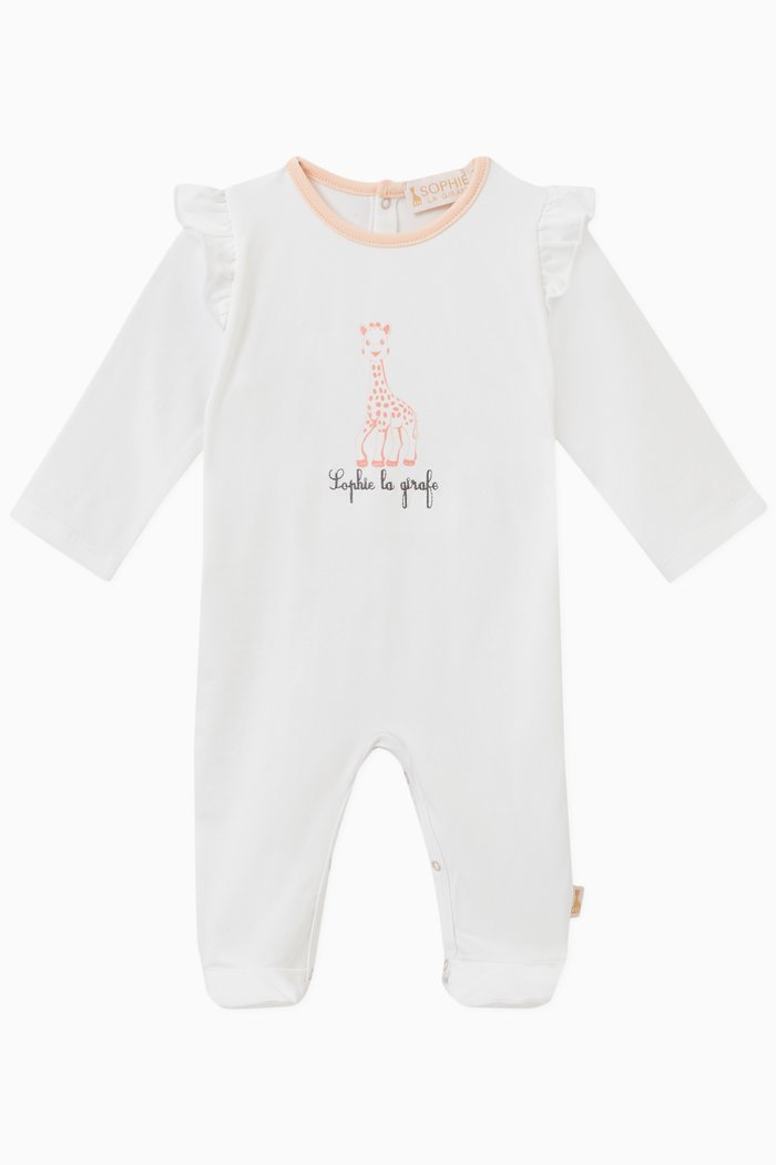 

Ruffle Shoulder Romper in Cotton, White