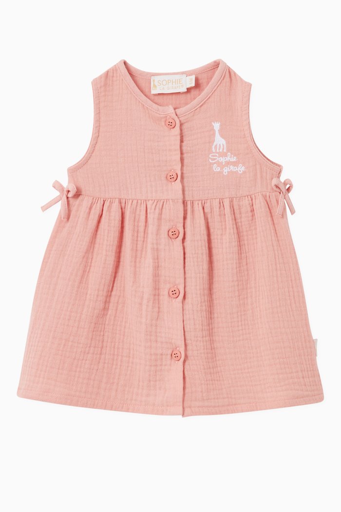 

Button-down Dress in Organic Cotton, Pink