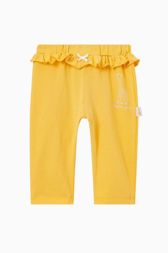 

Ruffle Waistband Leggings in Cotton, Yellow