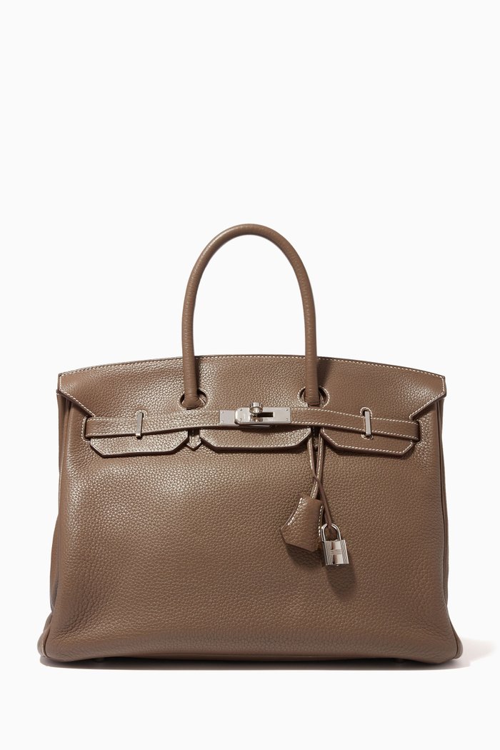 

Birkin 35 Togo Tote Bag in Leather, Neutral