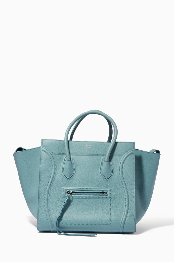 

Phantom Luggage Tote Bag in leather, Blue