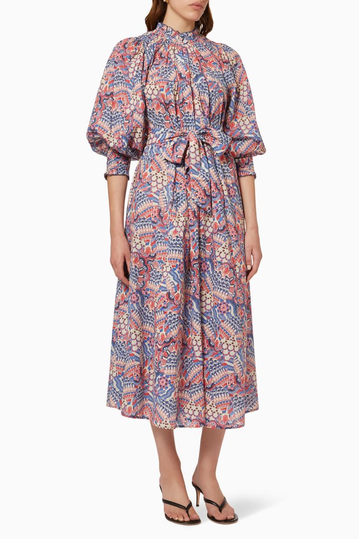 

Bianca Dress in Cotton Voile, Blue