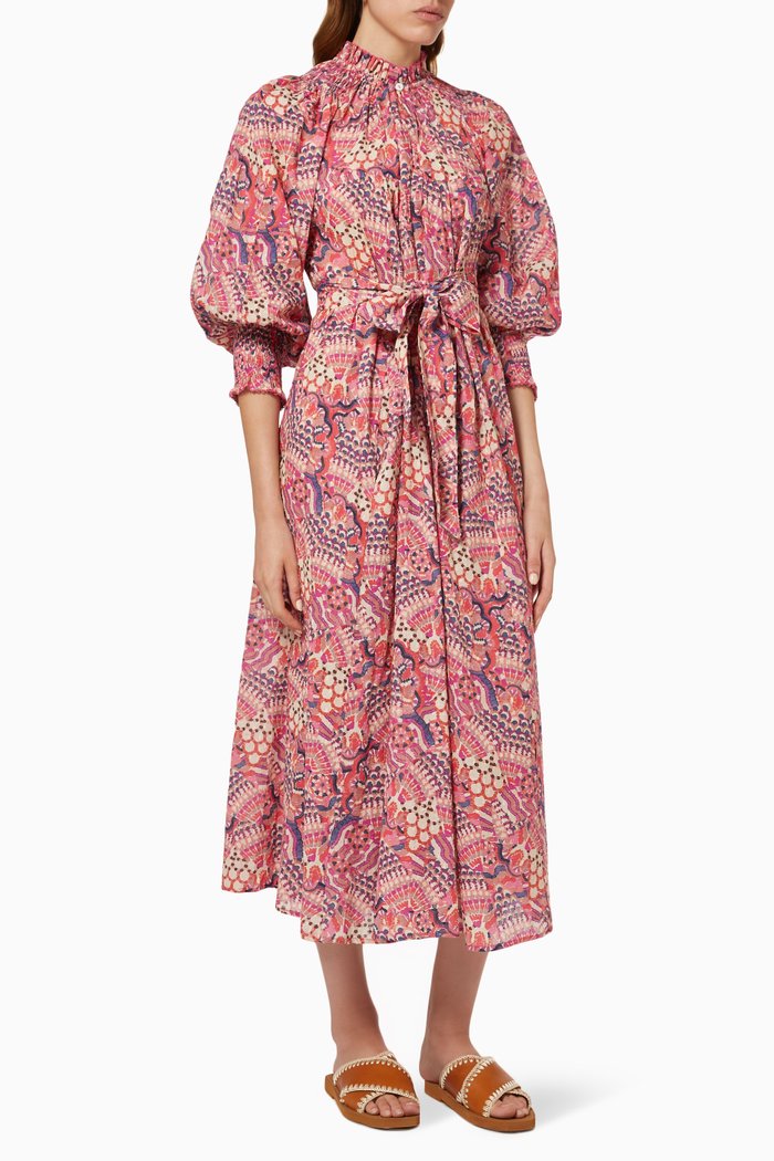

Bianca Dress in Cotton Voile, Pink