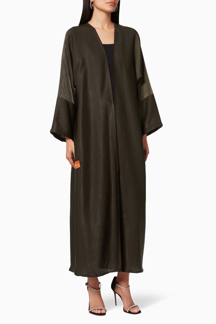 

Flow Abaya in Silk Blend, Green