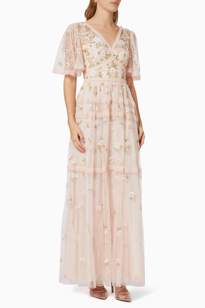 

Shimmer Primrose Gown in Tulle, Pink